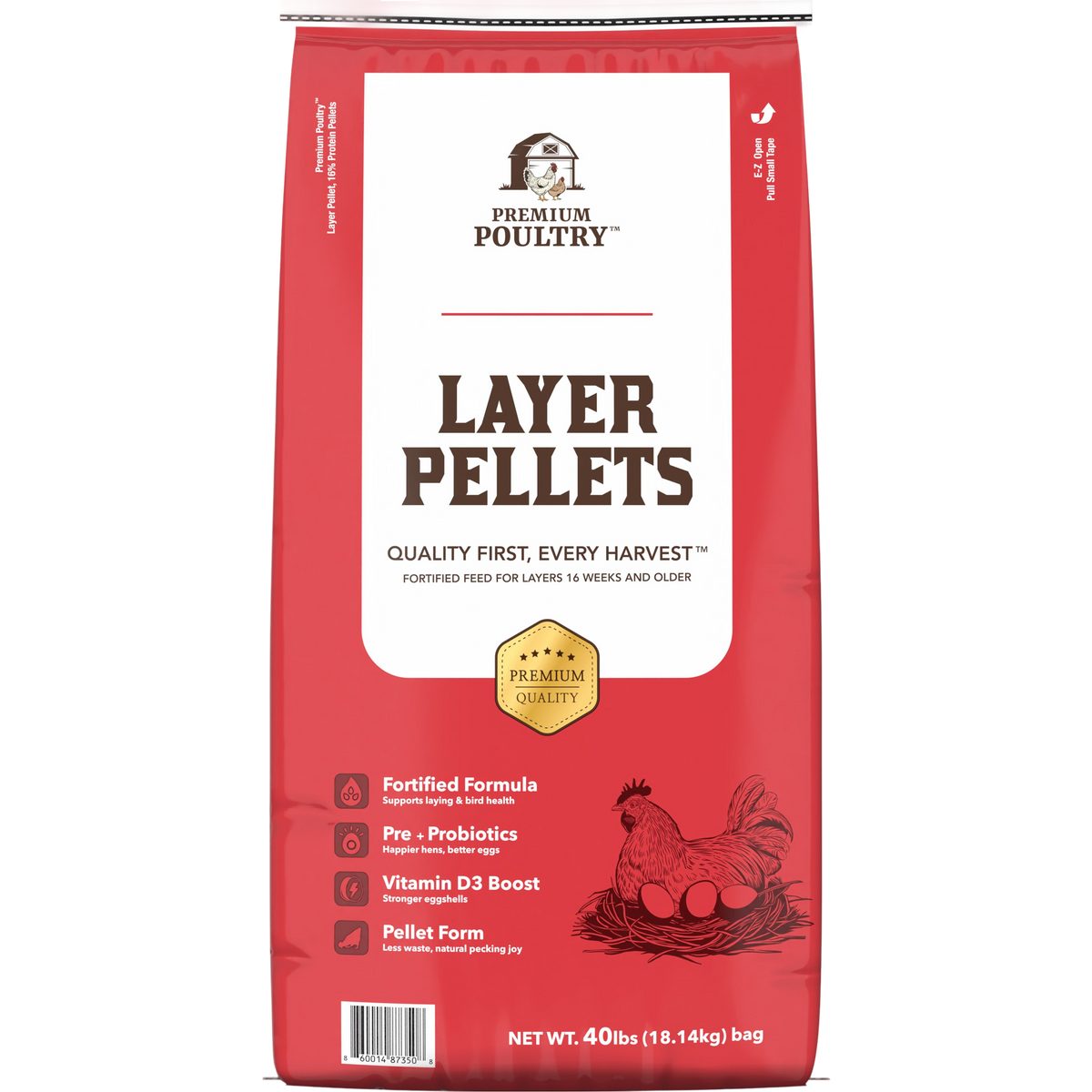 Layer pellets chicken feed with probiotics and vitamin D3 for laying hens