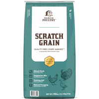Scratch grain for chickens and ducks made with wholesome grains for natural foraging