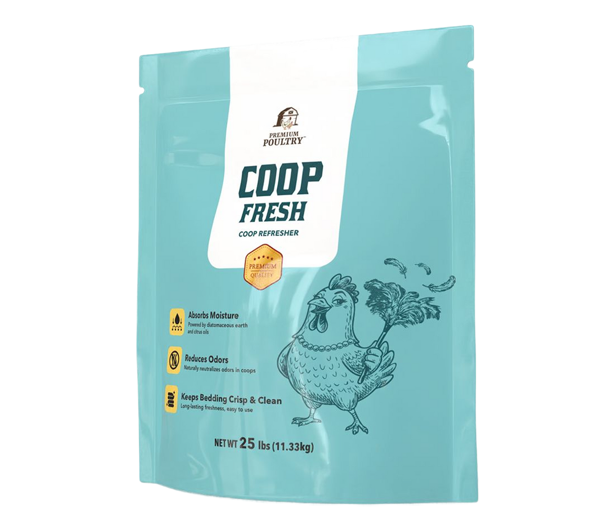 Coop Fresh chicken coop deodorizer and moisture absorber for cleaner, fresher bedding