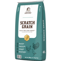 Scratch grain for chickens and ducks made with wholesome grains for natural foraging