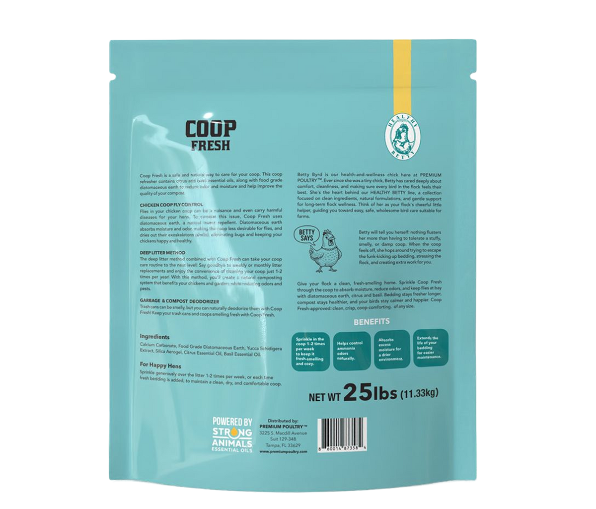 Coop Fresh chicken coop deodorizer and moisture absorber for cleaner, fresher bedding